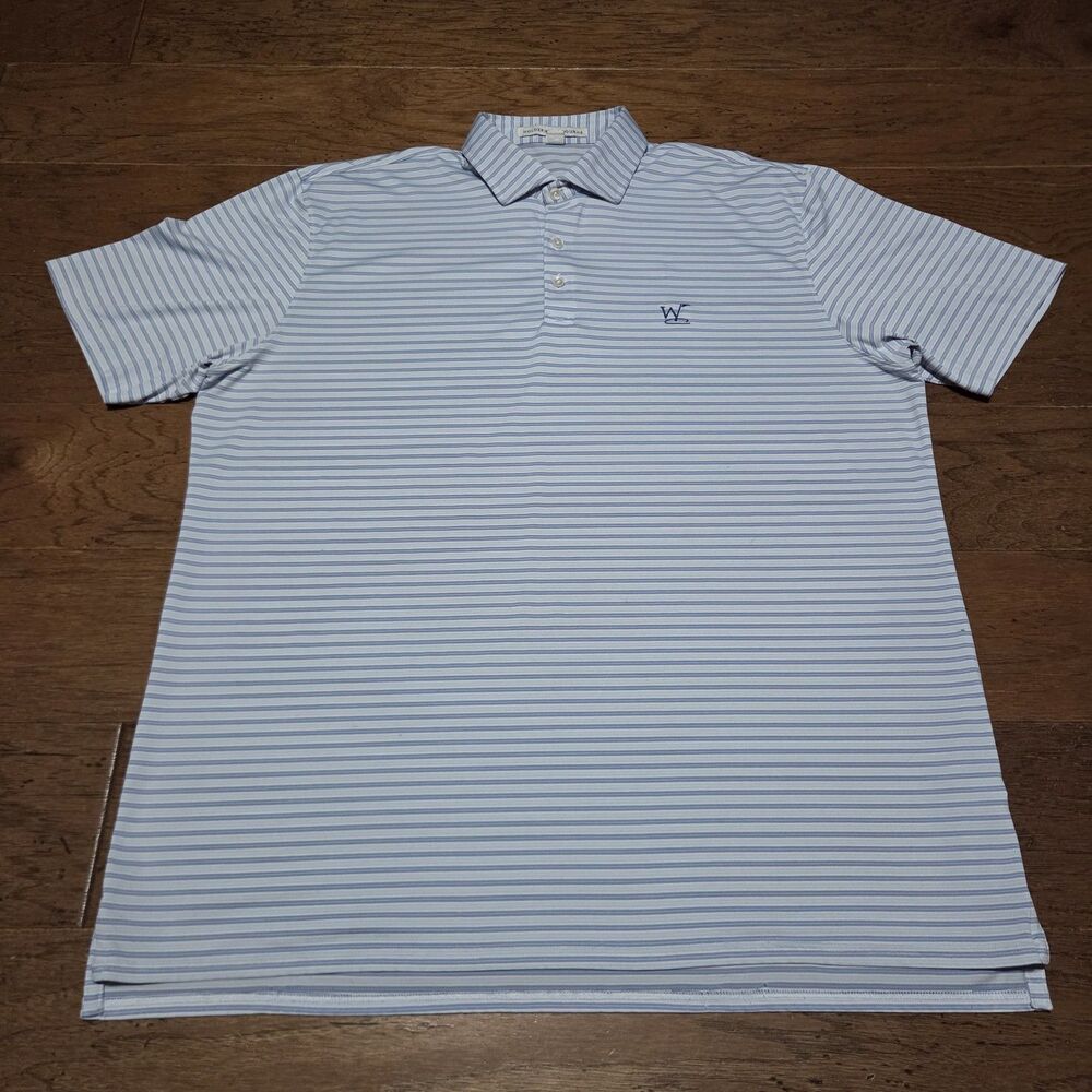 Holderness & Bourne Shirt Mens 2XL Short Sleeve Golfing Polo Casual Blue